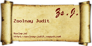 Zsolnay Judit névjegykártya